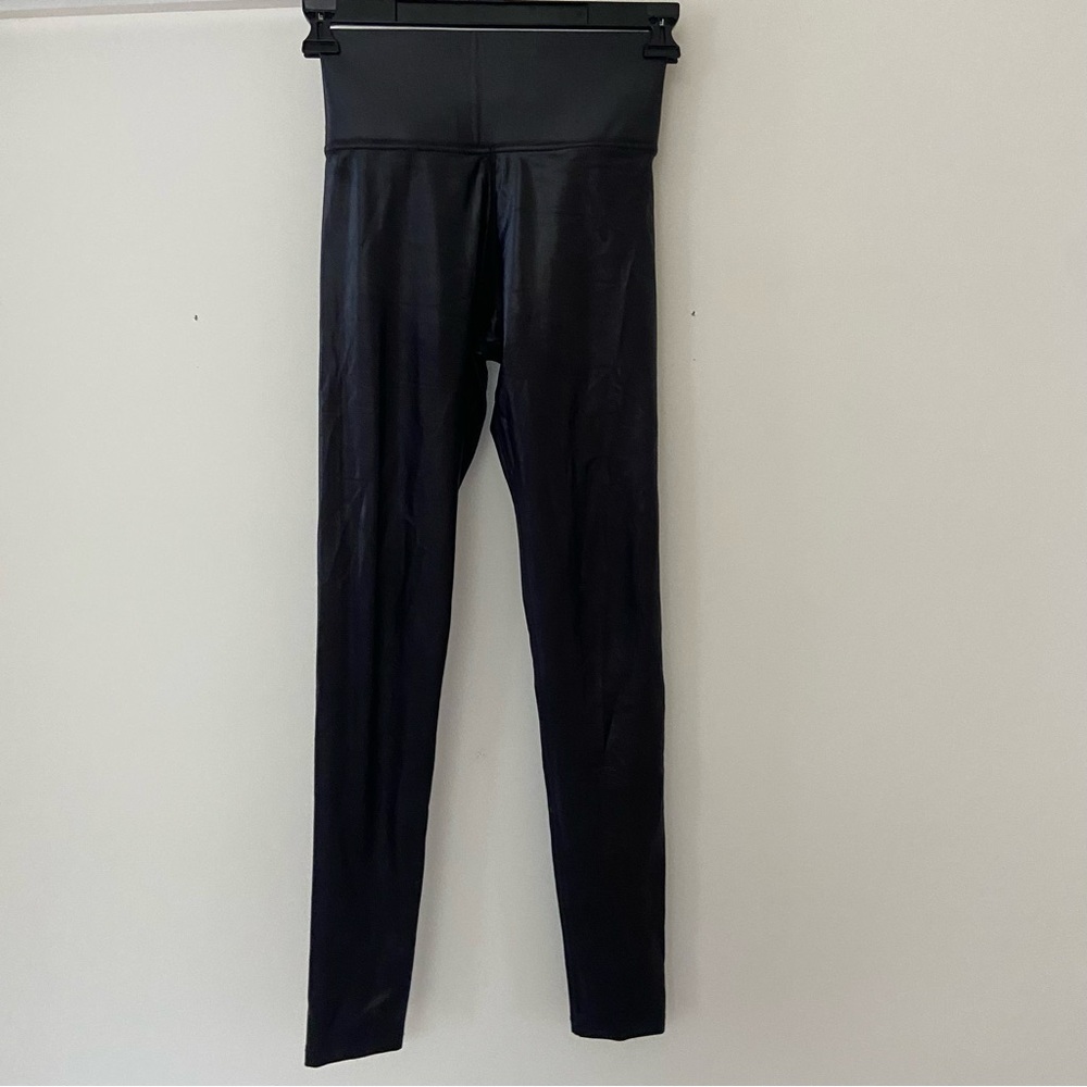 Carbon38 High Rise Full Length Leggings Takara Shine Women Small Lustrous Black